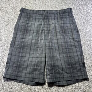 Nike Golf Shorts Mens‎ 32 Gray Plaid Dri-FIT Tour Performance Lightweight